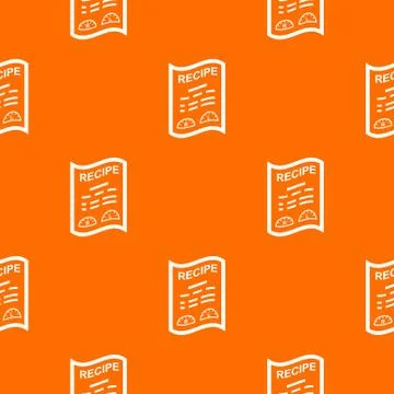 Medical recipe pattern orange Stock Illustration