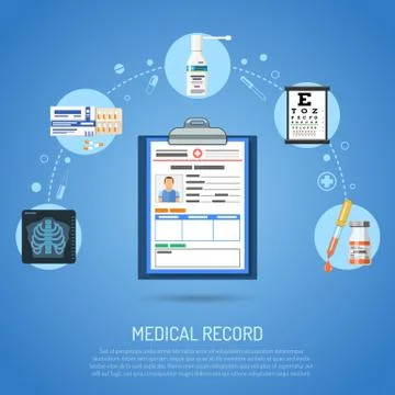 Medical record concept Stock Illustration