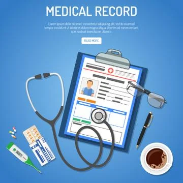 Medical record concept Stock Illustration