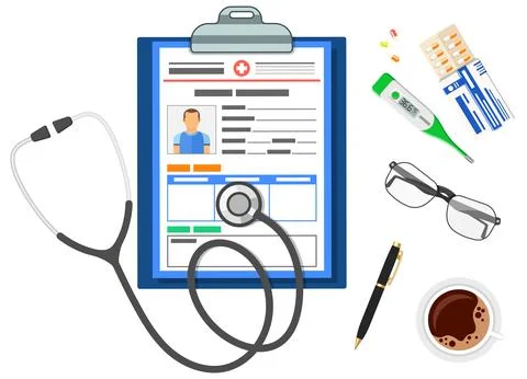 Medical record concept Stock Illustration