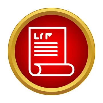 Medical record document icon representing health history data Stock Illustration