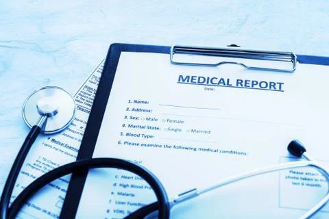Medical record documents Stock Photos