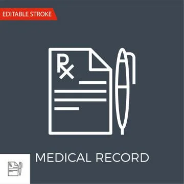 Medical Record Vector Icon Stock Illustration