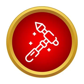 Medical reflex hammer testing neurological health icon 스톡 일러스트