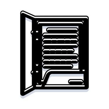 Medical report document binder with black outline Illustrazione stock