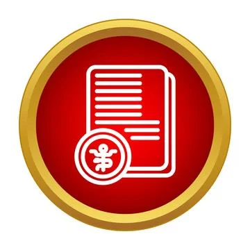 Medical report document file with caduceus symbol Stock-Illustration