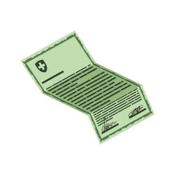 Medical report document Stock Illustration