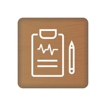 Medical Report Line Flat Vector Icon For Mobile Application, Button And Website Stock Illustration