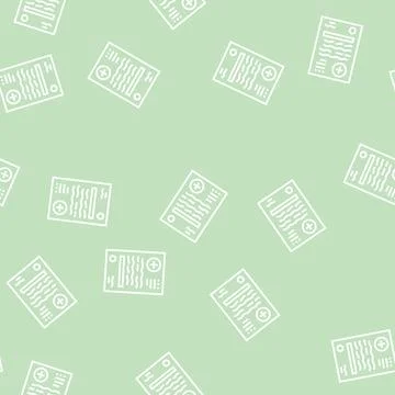 Medical report line seamless pattern Stock Illustration