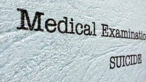 Medical report suicide Stock Footage 93674009