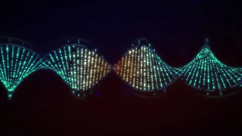 Medical Research Diagnostic Program Scanning Gene With Colorful Elements Stock Footage 269019626