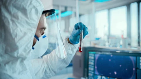 Medical Research Laboratory Scientists Developing Covid Vaccine 스톡 동영상 140178688