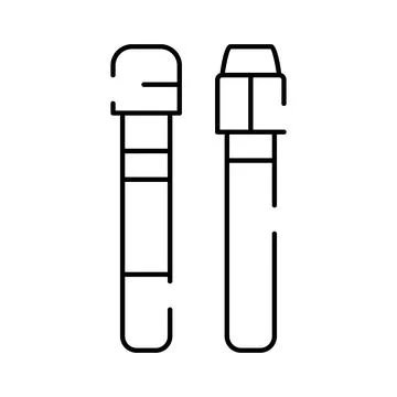 Medical research science analyzing test tube equipment icon Stock-Illustration