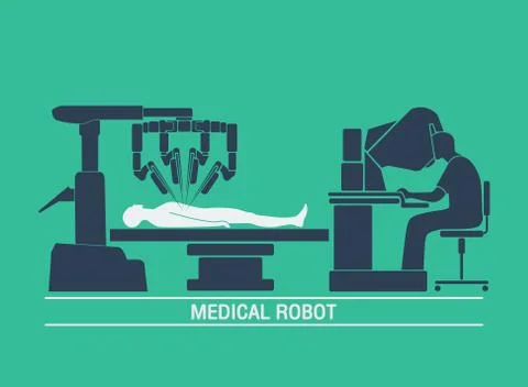 Medical robot icon vector Stock Illustration