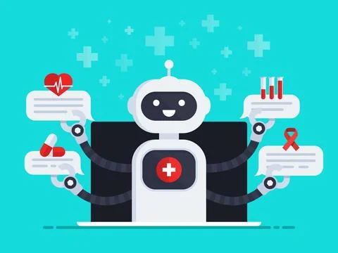 Medical Robot vector illustration Stock Illustration