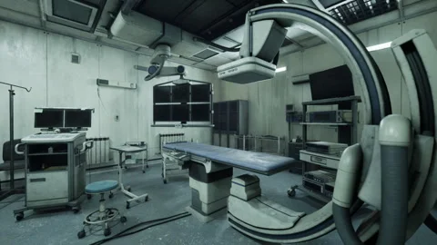 Medical room setup. Diagnostic chamber equipped with modern imaging devices Stock Footage 341565331