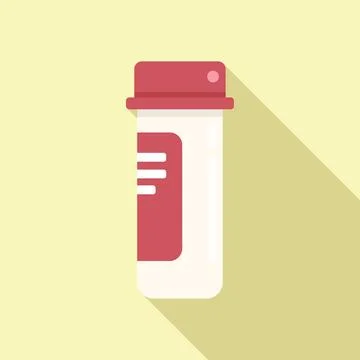 Medical sample icon flat vector. Test coronavirus Stock Illustration