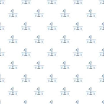 Medical scan machine operating room seamless pattern Illustrazione stock