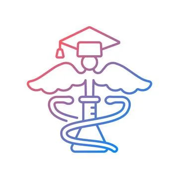 Medical school for research gradient linear vector icon Stockillustratie
