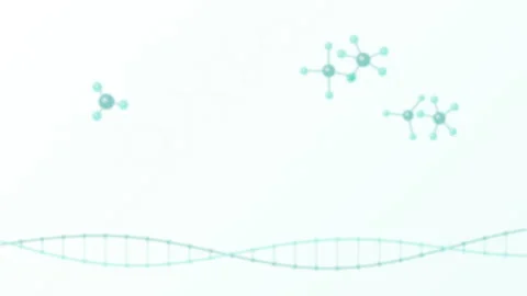 Medical science molecular structure and DNA loop background Vídeo Stock 343727524