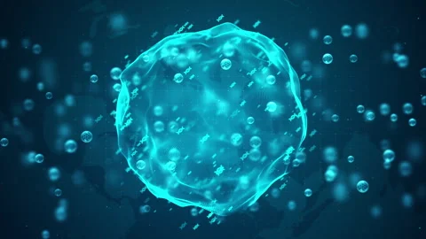 Medical Science Research Background with Digital DNA Molecule Stock Footage 339044163