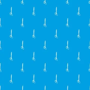 Medical scissors pattern seamless blue Illustrazione stock