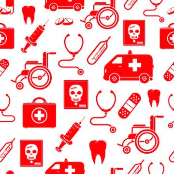 Medical seamless pattern Stock Illustration
