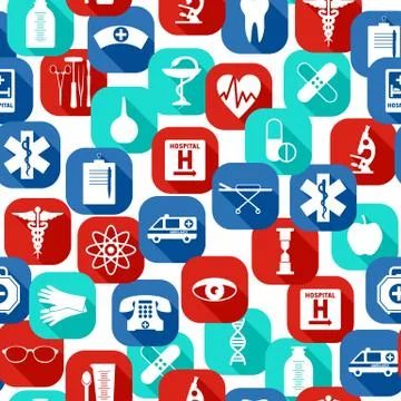 Medical seamless pattern Stock Illustration