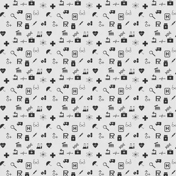 Medical seamless pattern Stock Photos