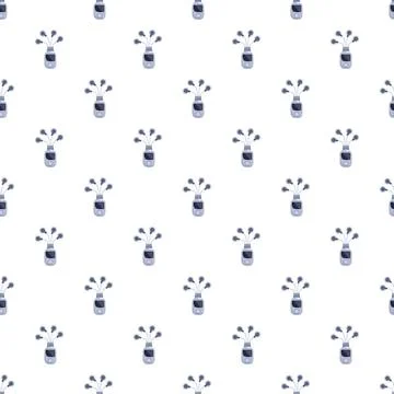 Medical sensors device seamless pattern representing healthcare technology 스톡 일러스트