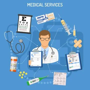 Medical Services Concept Stock Illustration