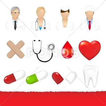 Medical set Stock Illustration