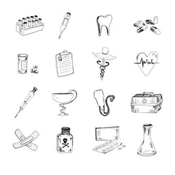 Medical set Stock Illustration