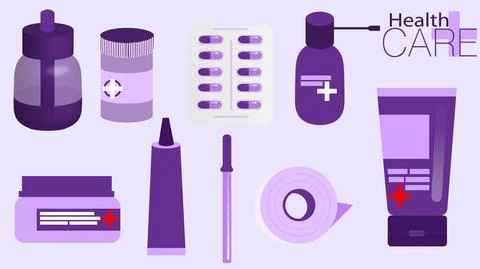Medical set 스톡 일러스트