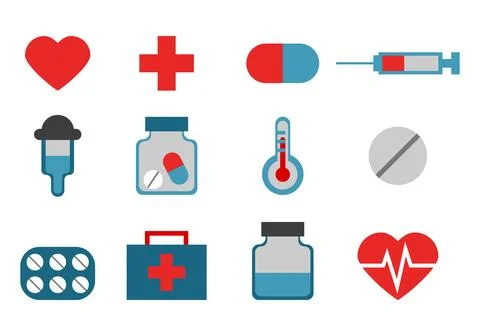 Medical set, vector. Stock Illustration