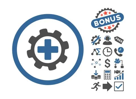 Medical Settings Flat Vector Icon With Bonus Stock Illustration