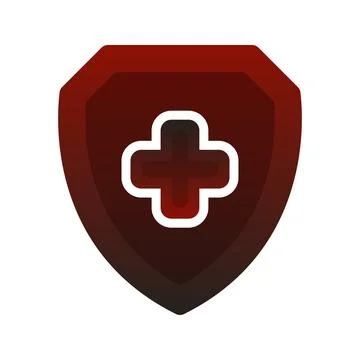Medical shield logo element design template icon Stock Illustration
