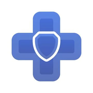 Medical shield logo element design template icon Stock Illustration