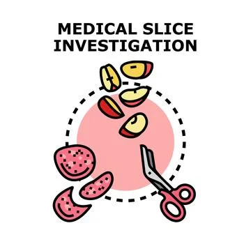 Medical slice investigation analyzing tissue samples Stock Illustration