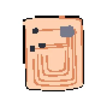 Medical smart patch pixel art vector illustration 스톡 일러스트