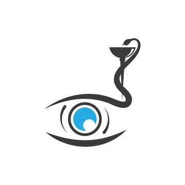 Medical snake eye icon vector illustration design template Stock Illustration