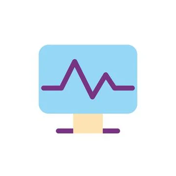 Medical software flat color ui icon Stock-Illustration
