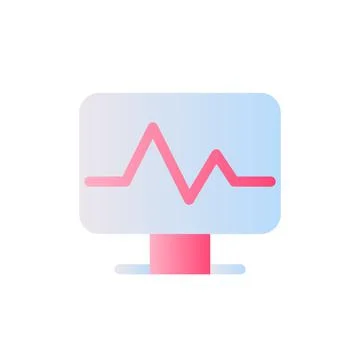 Medical software flat gradient two-color ui icon Illustrazione stock