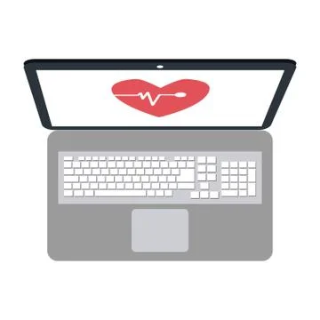 Medical software laptop 스톡 일러스트