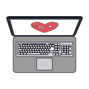 Medical software laptop 스톡 일러스트