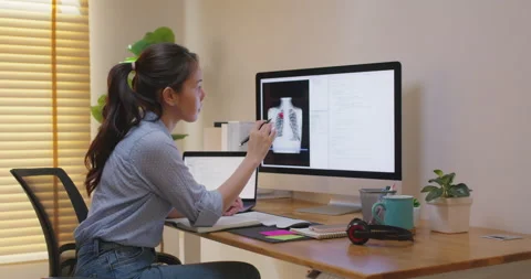 Medical software programmer engineer patient care healthcare tech. Stock Footage 174697005