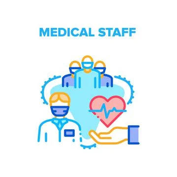 Medical Staff Consultation Vector Concept Color Stock Illustration