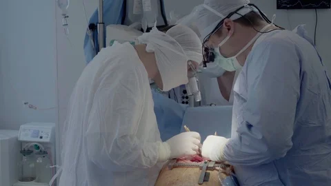 Medical staff of the operating unit do heart surgery Video stock 104922507