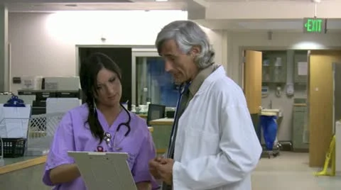 Medical staff talking Video stock 11386038
