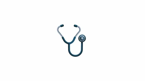 Medical Stethoscope Icon Vector Animation Video stock 337635684